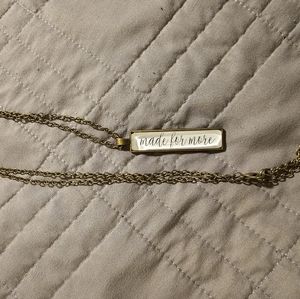 Antique Bronze Inspirational Necklace - Made For More